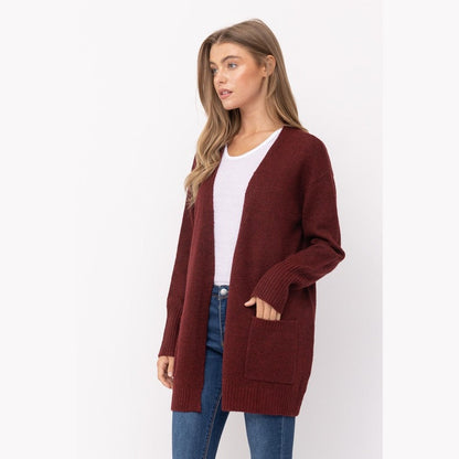 Cielo Open Front Mossy Cardigan