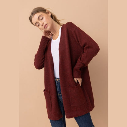 Cielo Open Front Mossy Cardigan