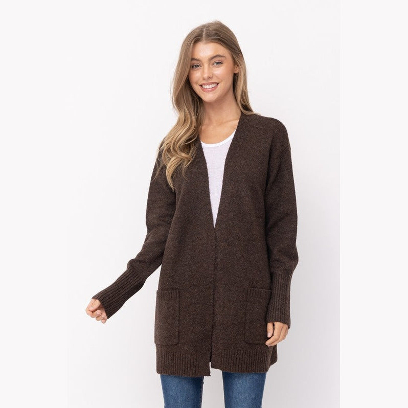 Cielo Open Front Mossy Cardigan