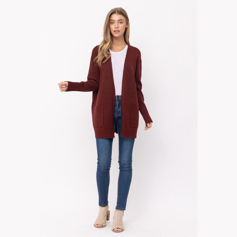 Cielo Open Front Mossy Cardigan