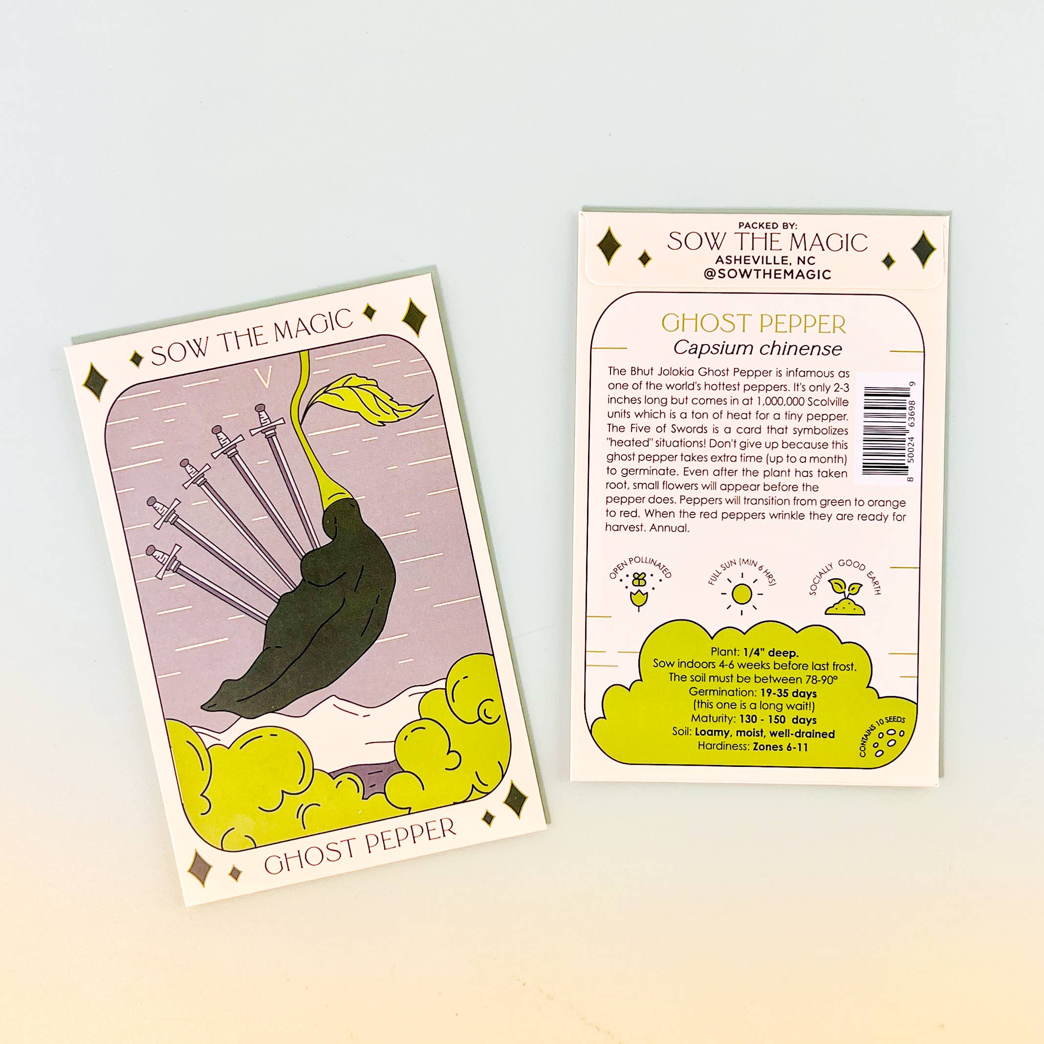 Ghost Pepper Tarot Garden + Gift Seed Packet - Thumbnail 2