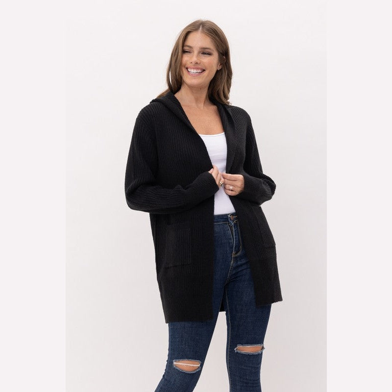 Cheza Chunky Oversized Hoodie Open Cardigan