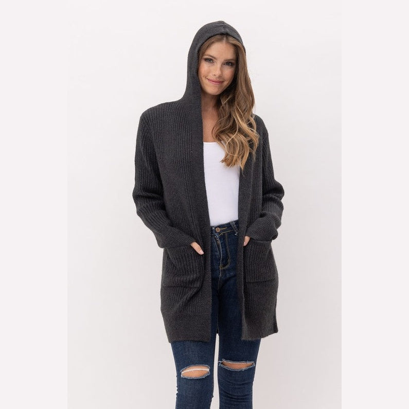 Cheza Chunky Oversized Hoodie Open Cardigan