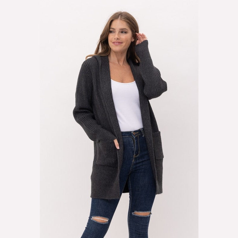 Cheza Chunky Oversized Hoodie Open Cardigan