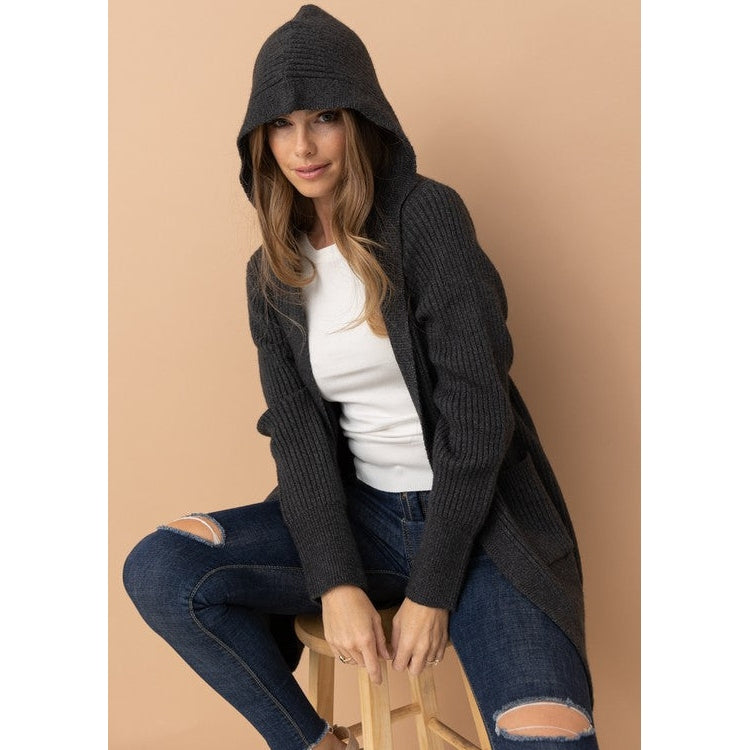 Cheza Chunky Oversized Hoodie Open Cardigan