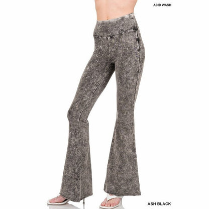 Acid Wash Flare Yoga Pants