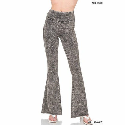 Acid Wash Flare Yoga Pants