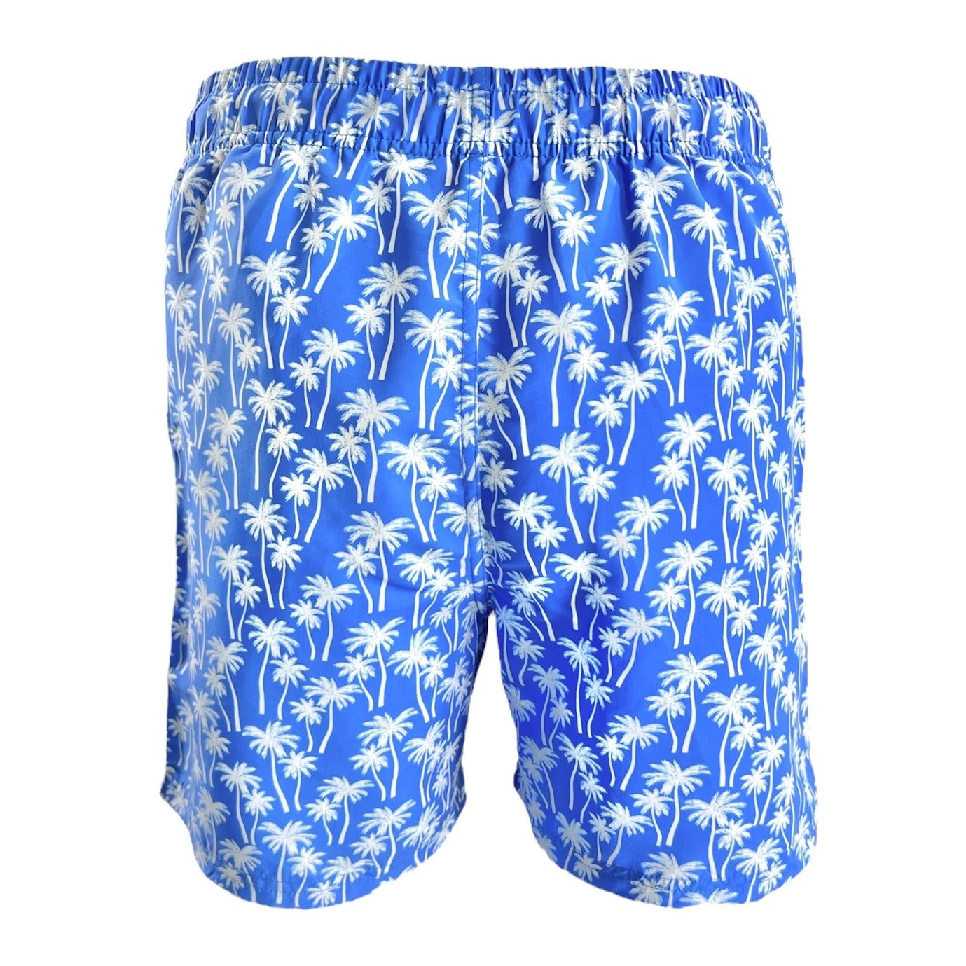 Men's Swim Short - Blue with White Palms