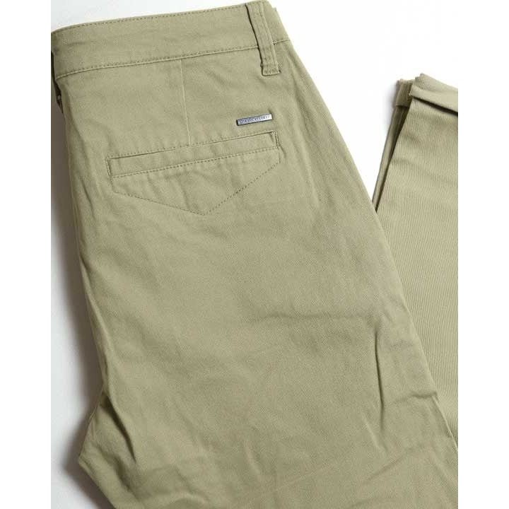 Stretch Twill Chino Pants - Olive Oil