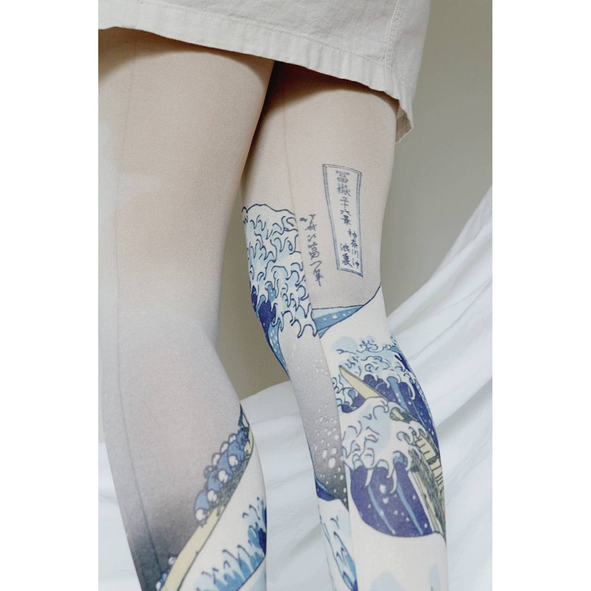 THE GREAT WAVE OFF KANAGAWA by HOKUSAI Printed Art Tights - The Feral Market