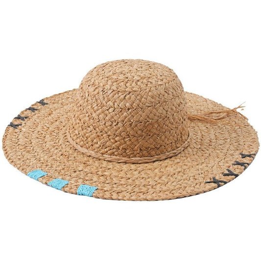 Pack and Go Woven Raffia Straw Floppy Sun Hat