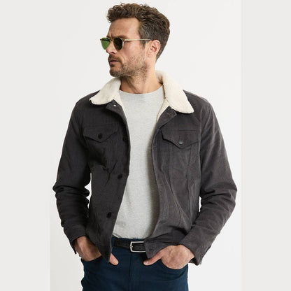 Sherpa Lined Corduroy Trucker Jacket - The Feral Market
