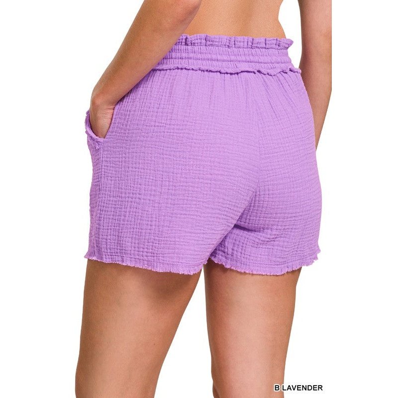 Double Gauze Drawstring Shorts