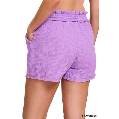 Double Gauze Drawstring Shorts