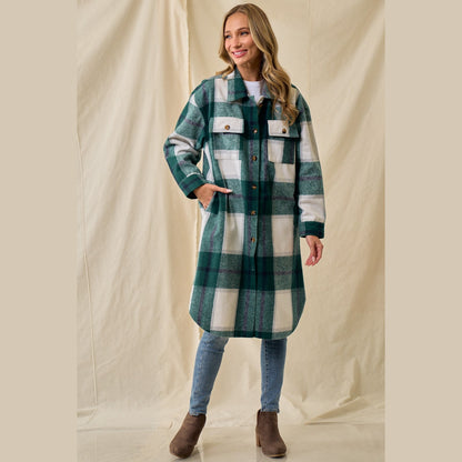 Parker Brushed Flannel Long Coat