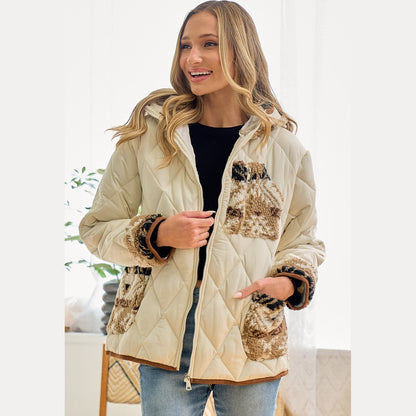 Sophie Quilted Teddy Mix Jacket