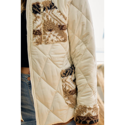 Sophie Quilted Teddy Mix Jacket