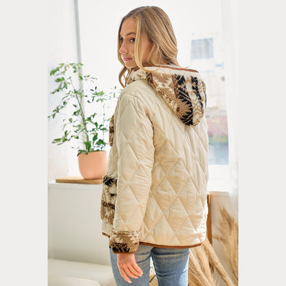 Sophie Quilted Teddy Mix Jacket