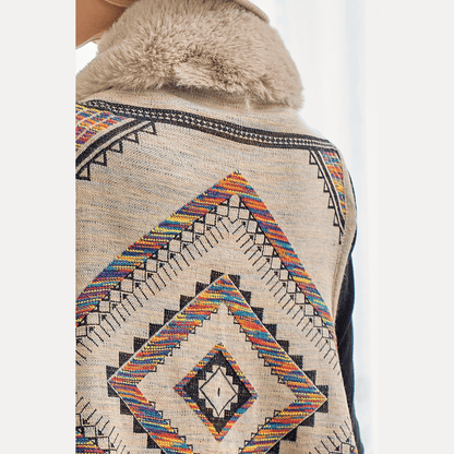 Tala Faux Fur Trim Cardigan Vest