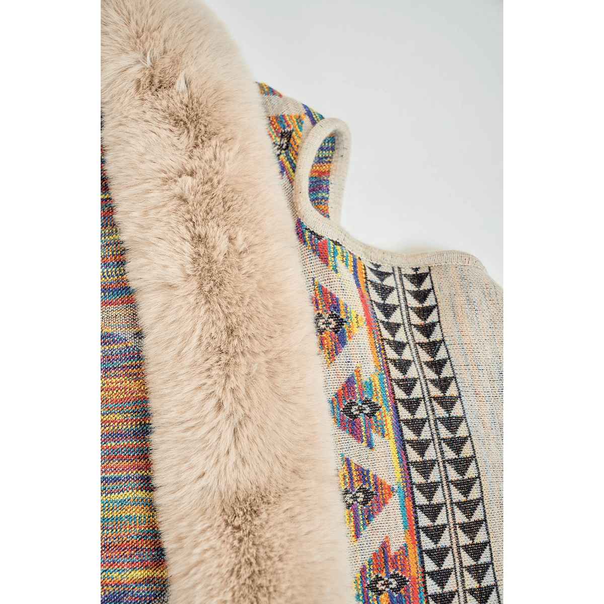 Tiva Faux Fur Trim Cardigan Vest