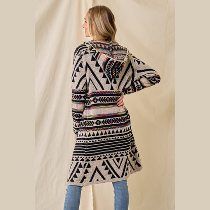 Winona Rainbow Aztec Cardigan Sweater