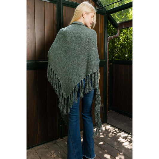 Lightweight Knit Wrap w/ Tassels