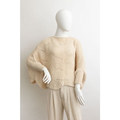 Ribbed Knit Pattern Poncho