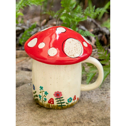 Lidded Mug - Mushroom