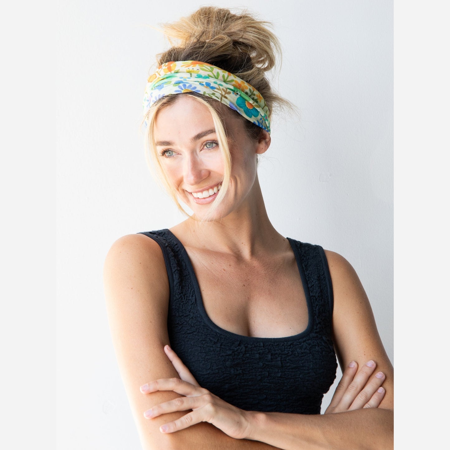 Full Boho Bandeau® Headband - Rainbow Floral