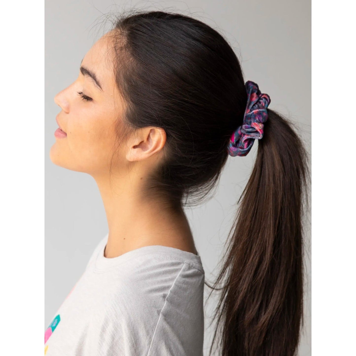 Hideaway Scrunchie - Dark Floral Garden