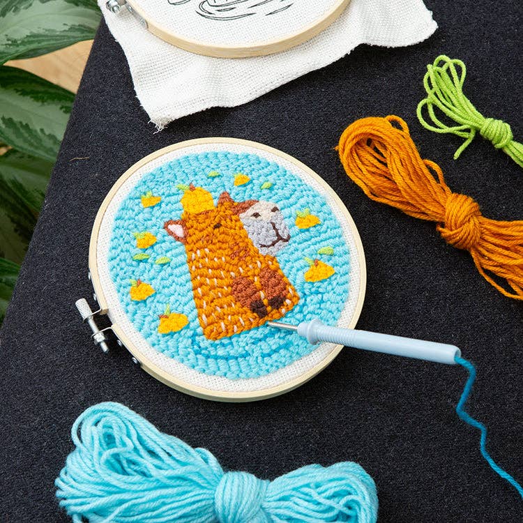 Capybara Punch Needle - The Feral Market