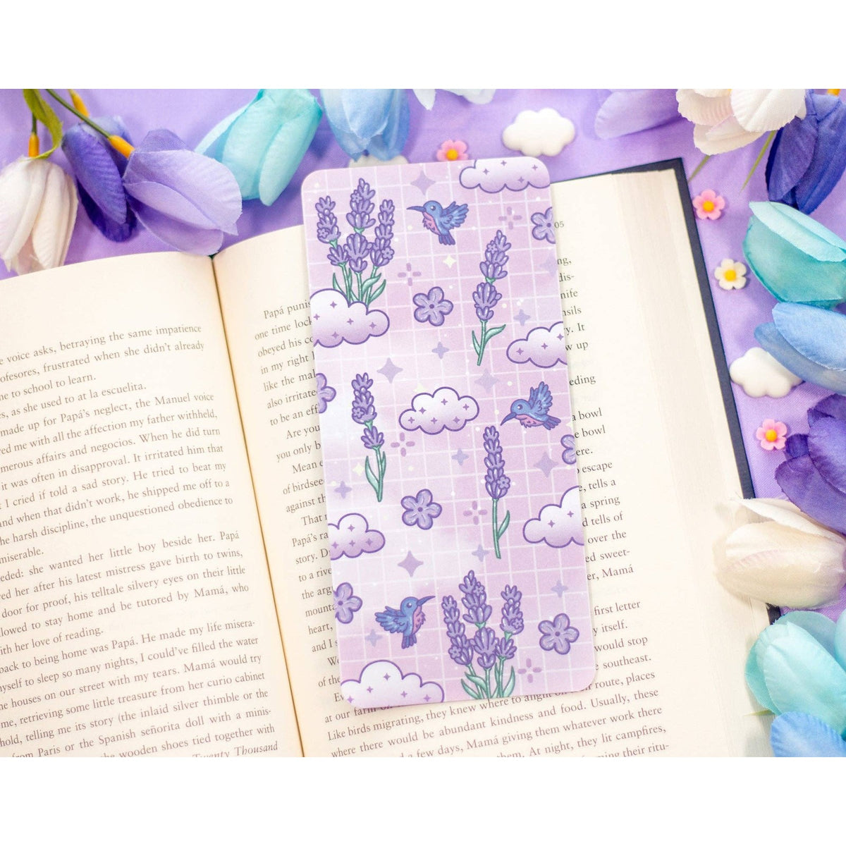 Lavender Dreams Reading Log Bookmark