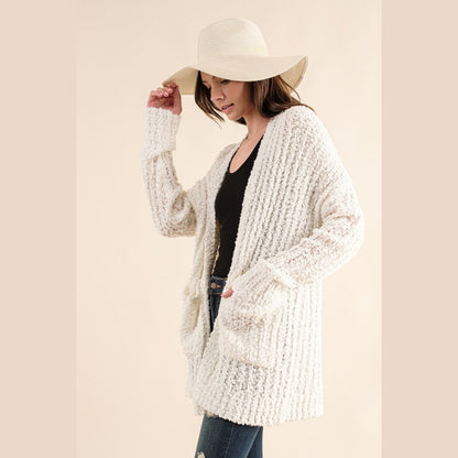 Poppy Popcorn Open Cardigan