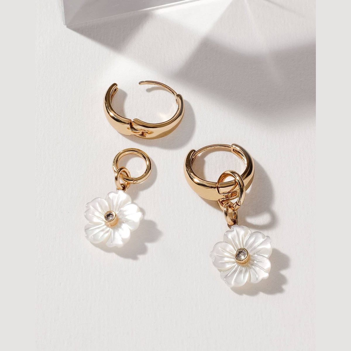 Tulum Flora 2-in-1 Charm Huggie Hoop Earring