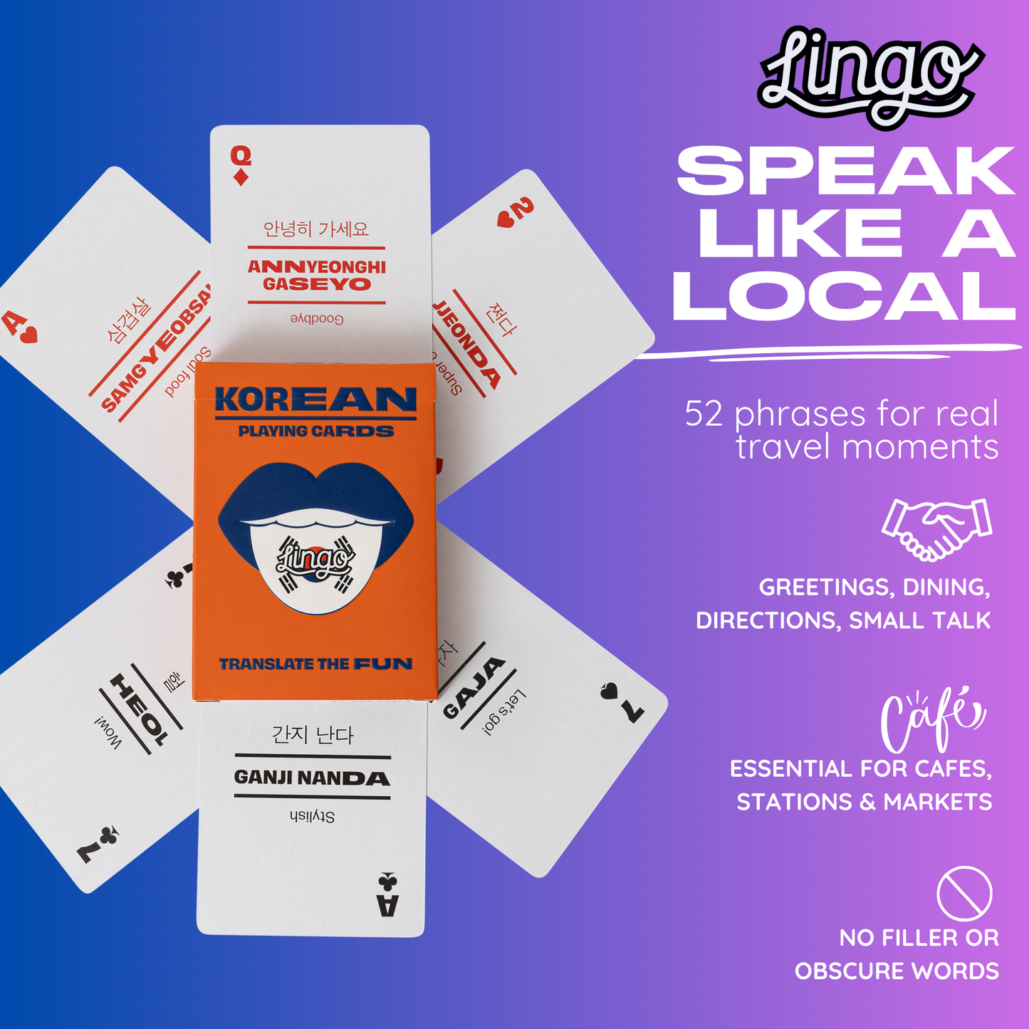 Korean Lingo Playing Cards