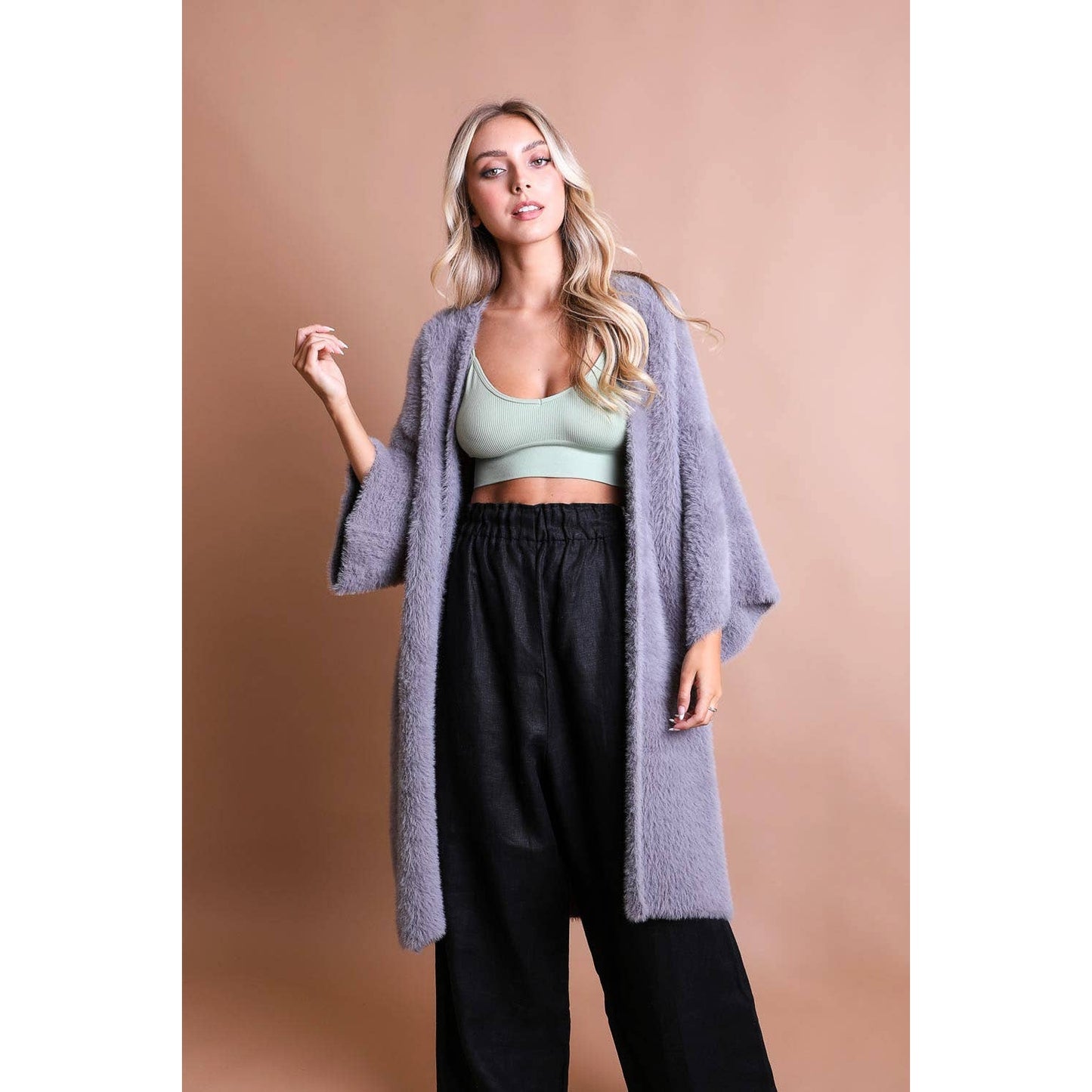 Luxe Faux Mohair Cardigan