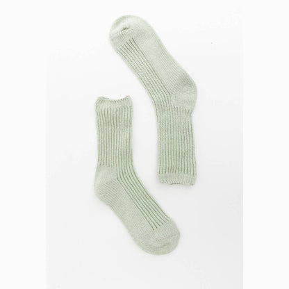 Cozy Hybrid Ribbed Crew Socks