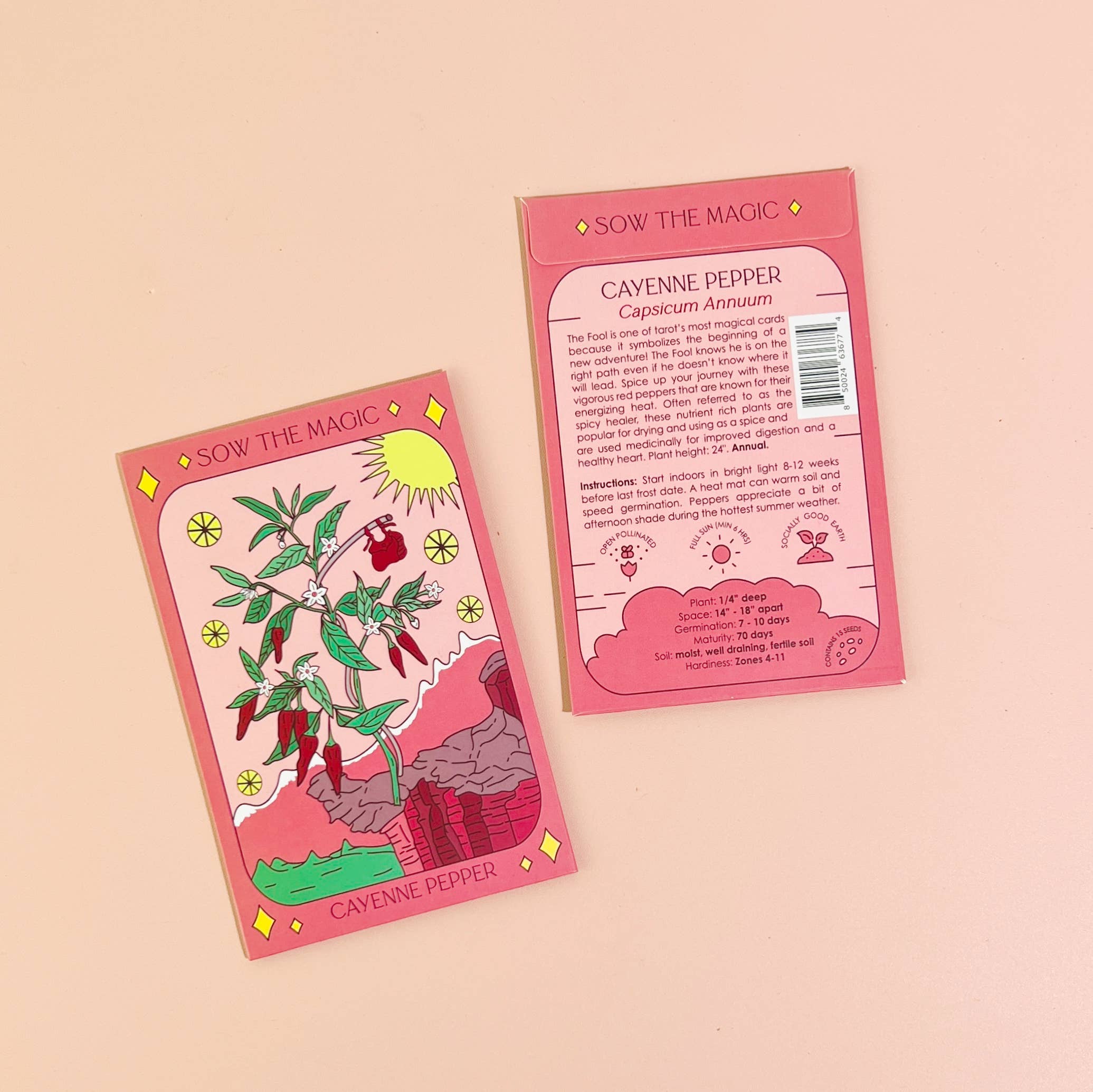 Cayenne Pepper Tarot Garden + Gift Seed Packet - Thumbnail 4