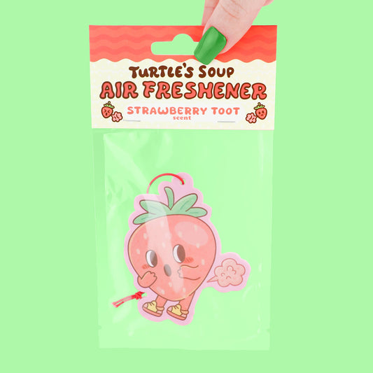 Strawberry Toot Funny Fruit Scented Car Air Freshener - The Feral Market