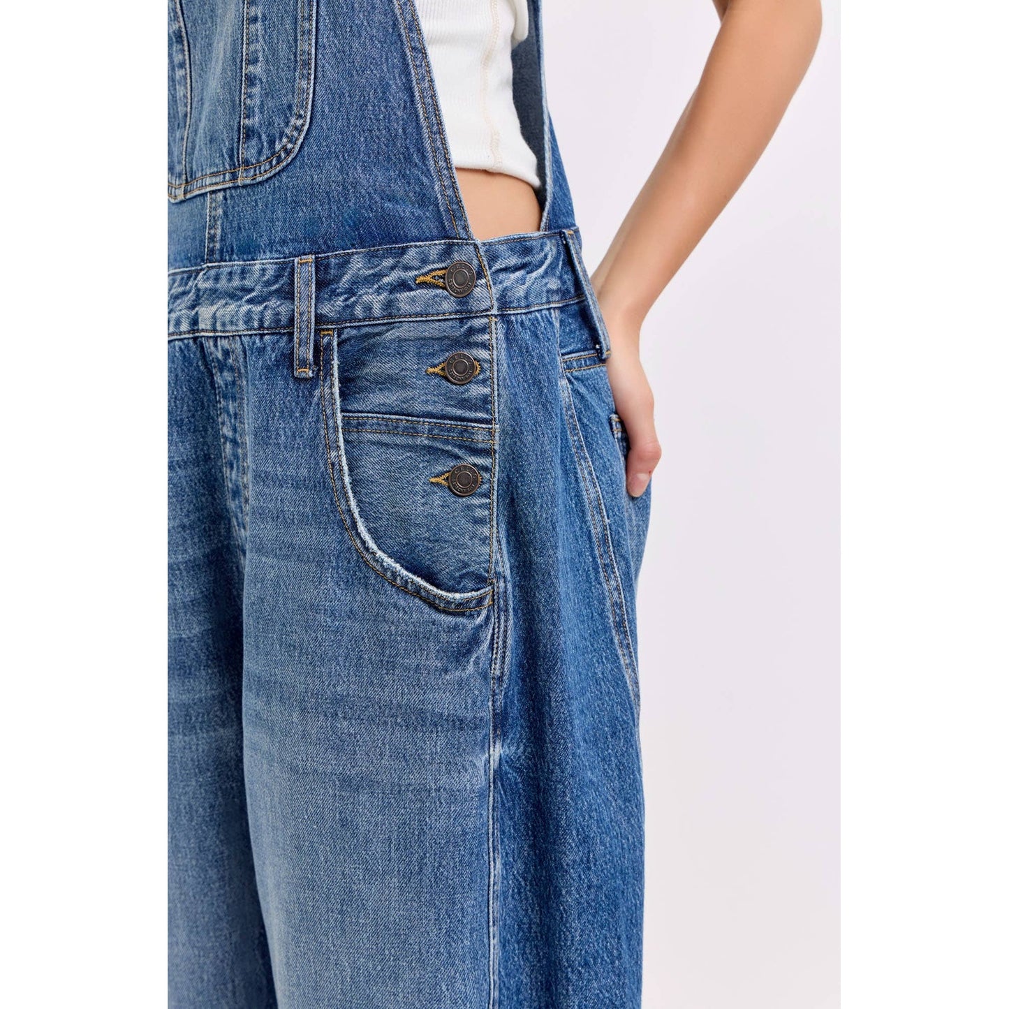 Mid-Waisted Barrel Overall [WV89597BR-M]