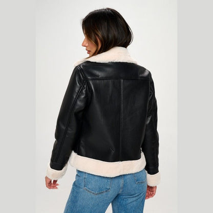 Krista Vegan Leather Winter Jacket