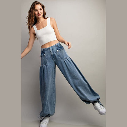 Audrey Wide Leg Cinched Open Pants