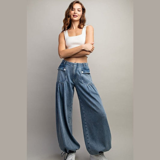 Audrey Wide Leg Cinched Open Pants