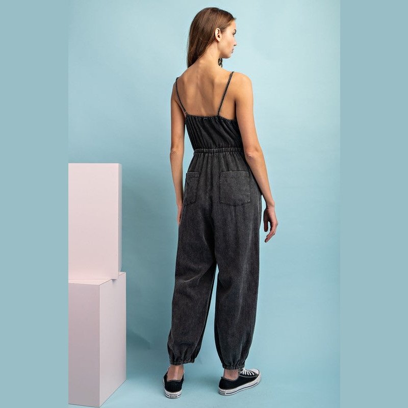 Lana Washed Cinch Jumpsuit Overalls