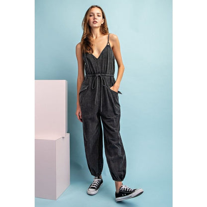 Lana Washed Cinch Jumpsuit Overalls