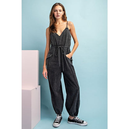 Lana Washed Cinch Jumpsuit Overalls