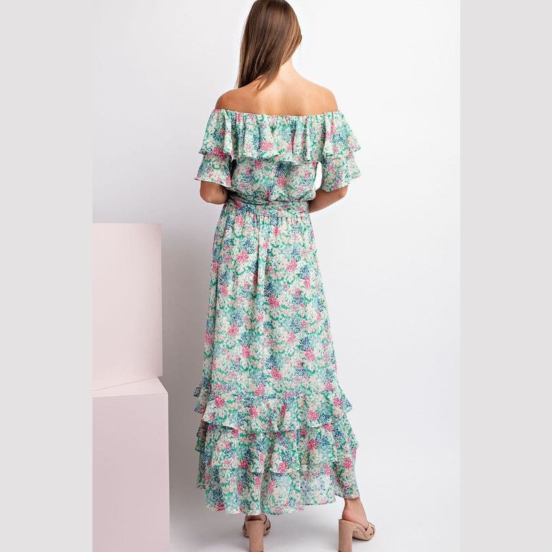 Elodie Floral Off Shoulder Maxi Dress