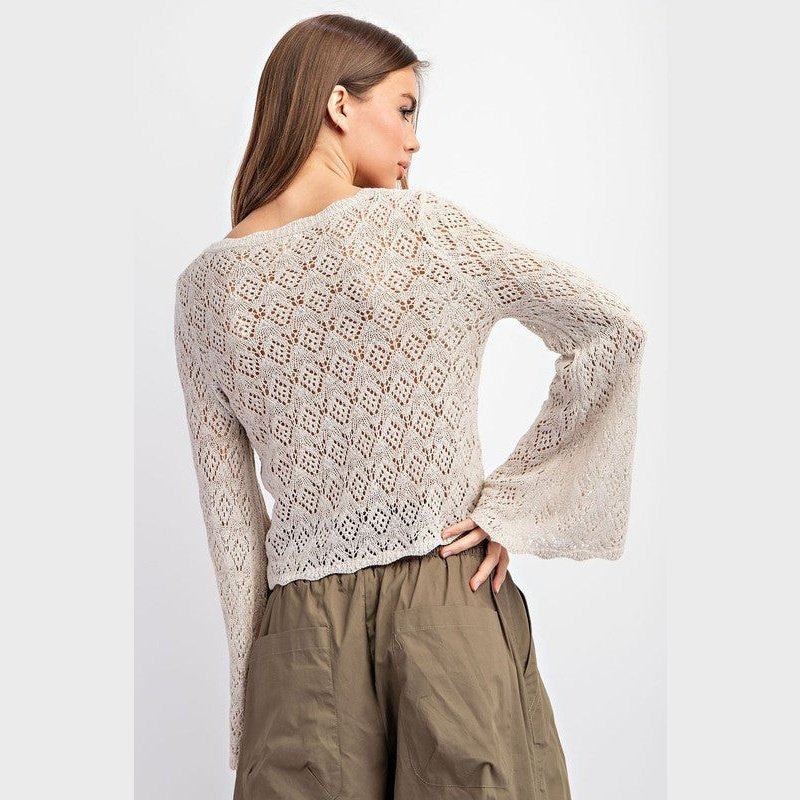 Tasha Crochet Long Sleeve Top