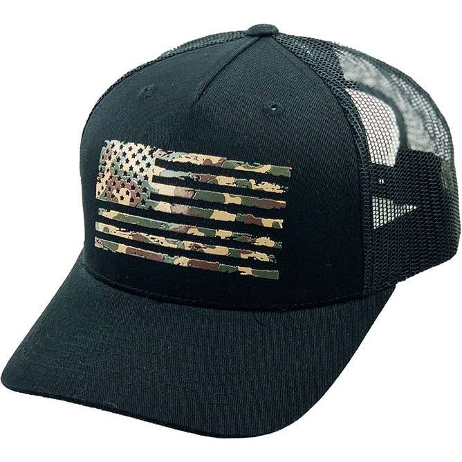 Flag Flat Uv Print Mesh Back American Flag Baseball Cap