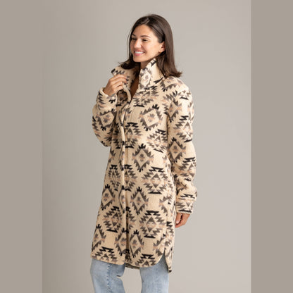 Women's Ainsley Long Sherpa Button Coat